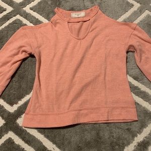 Pink peach cotton shirt